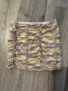 I.AM.GIA Pastel Ruched Multi-Color Mini Skirt